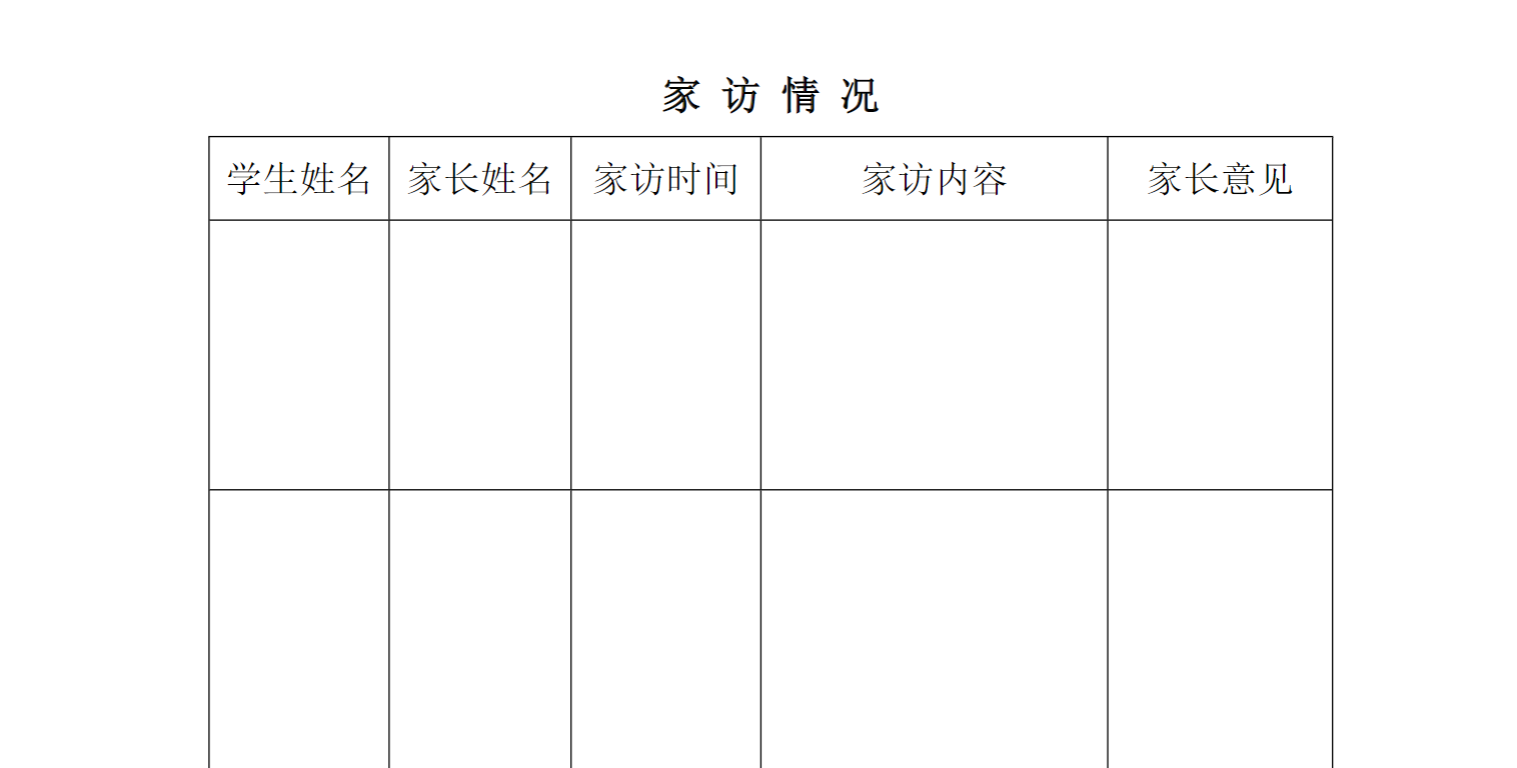 中小学家访情况